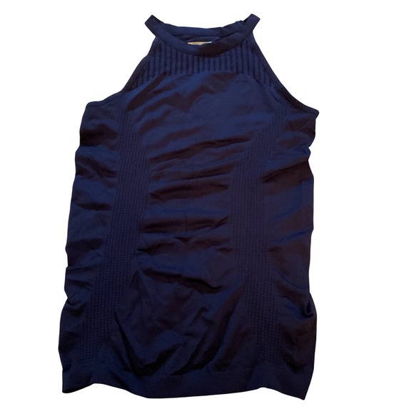 Athleta Tops - Athleta Renew High Neck Tank Navy Blue Seamless Active Top 223966 Small